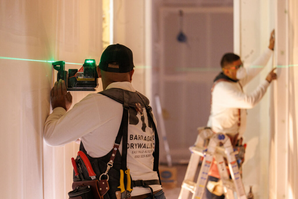 Barragan Drywall team at work providing custom drywall installation and level 5 drywall finish with expert drywall crew & craftsmen.